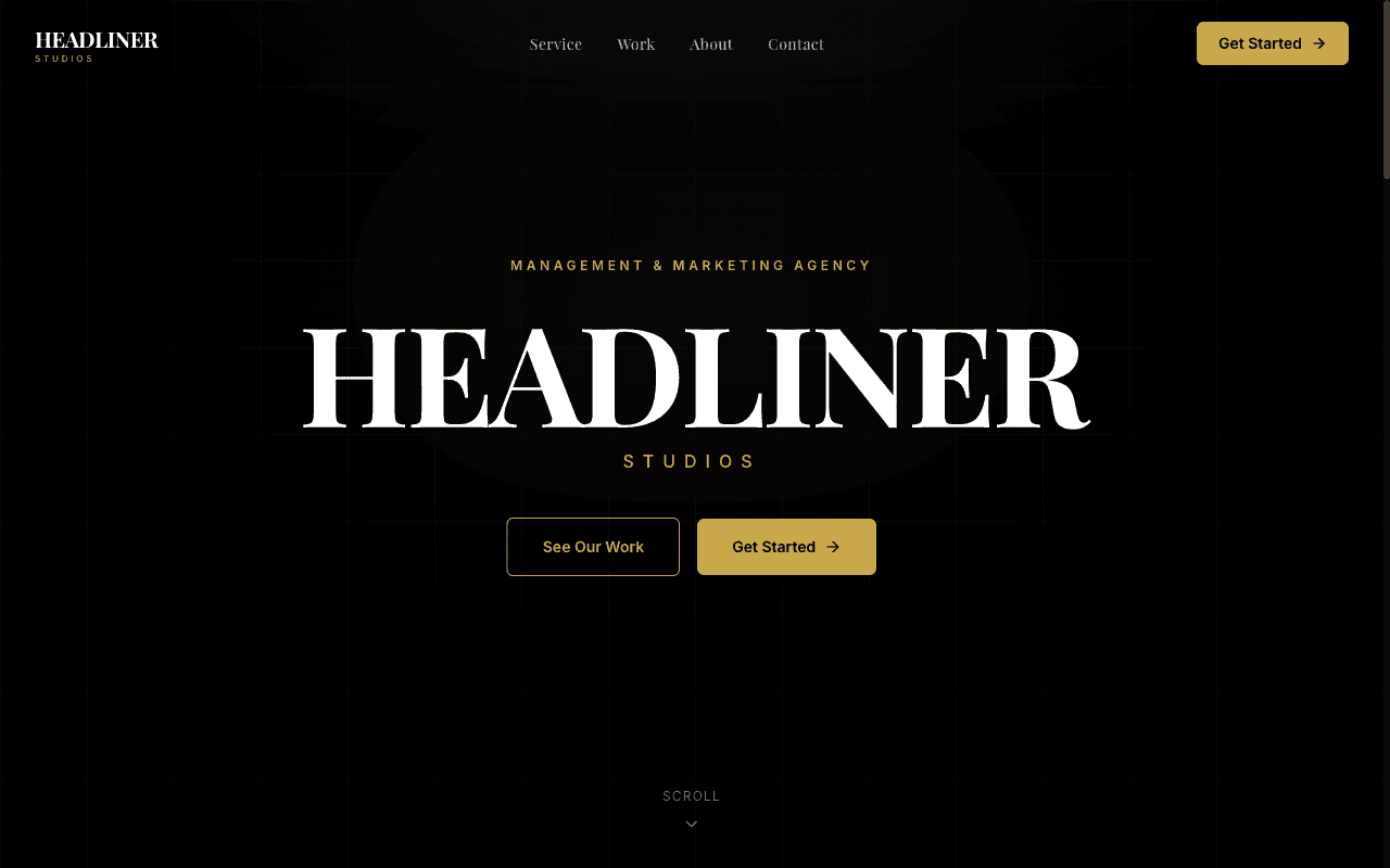 Headliner Studios agency website